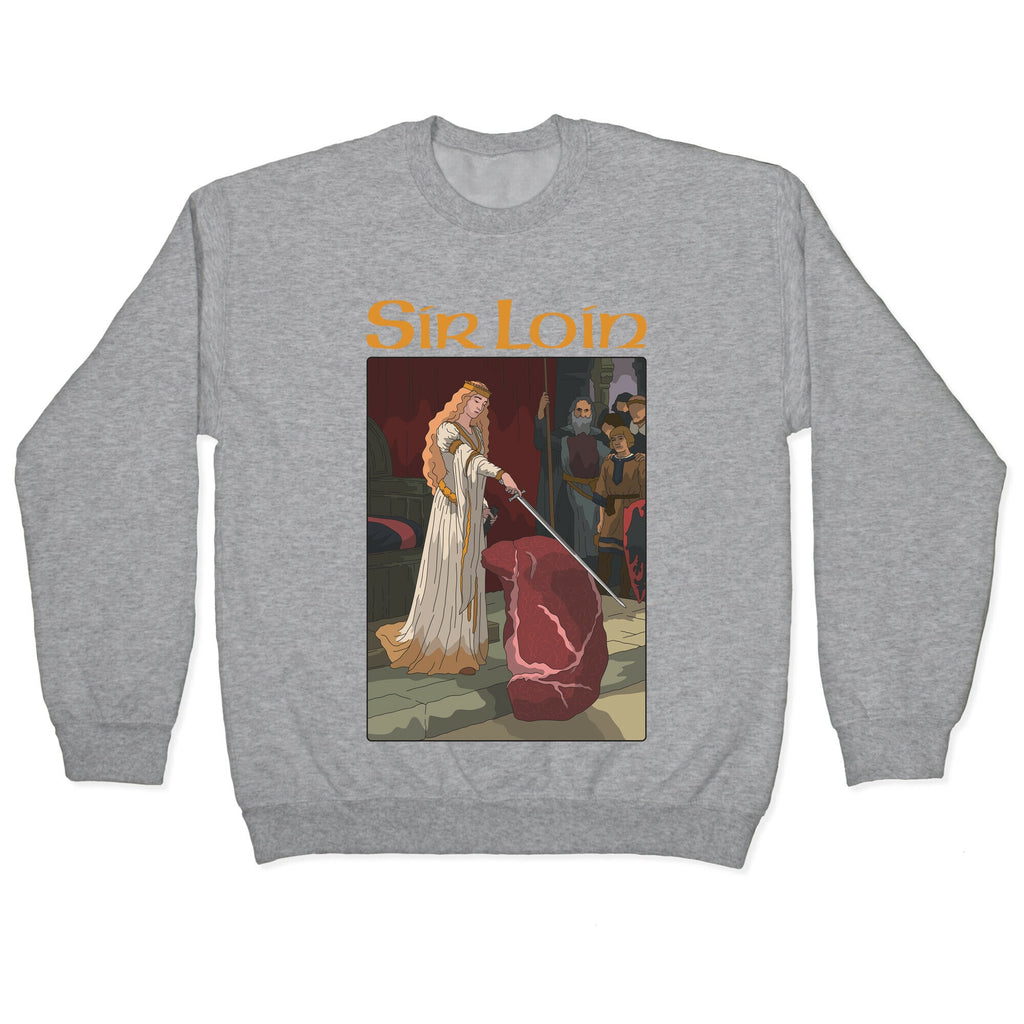 Sir Loin Steak Meme Cartoon Crewneck Sweatshirt