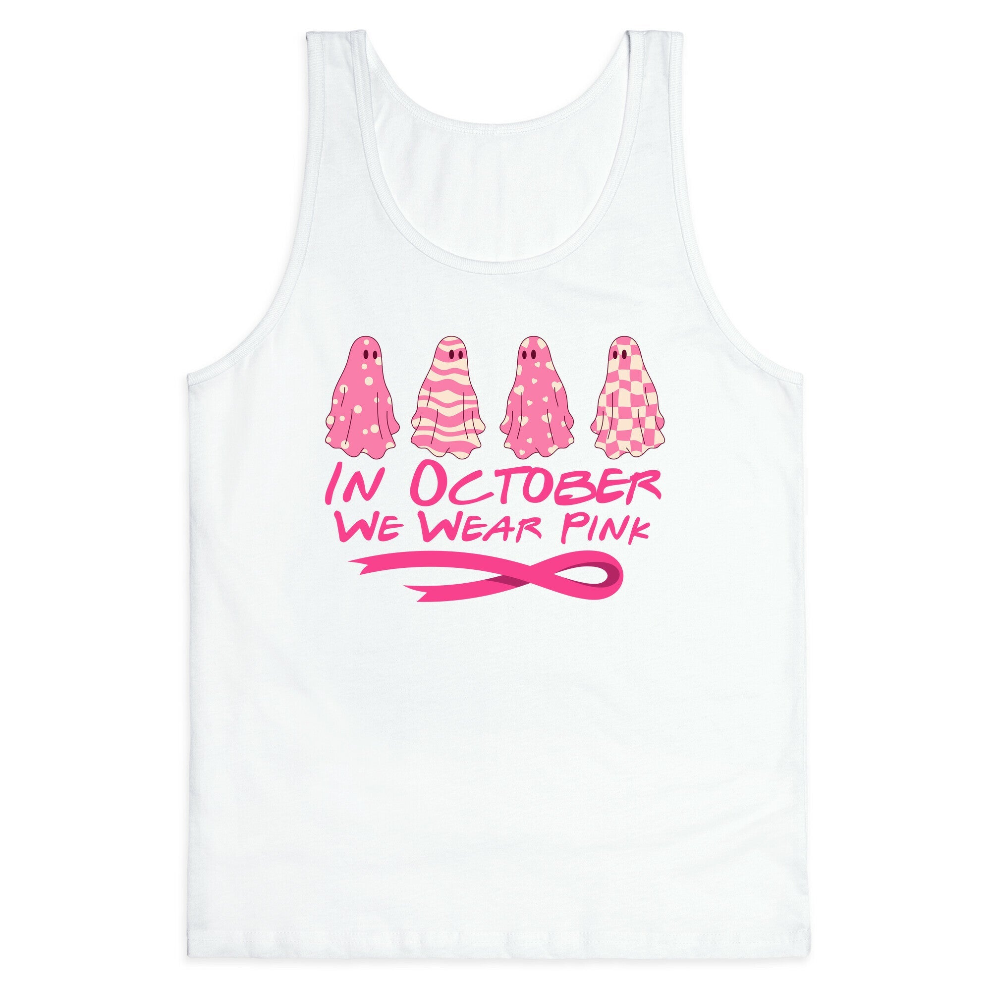 Ghost October Breast Cancer Awareness Tank Top