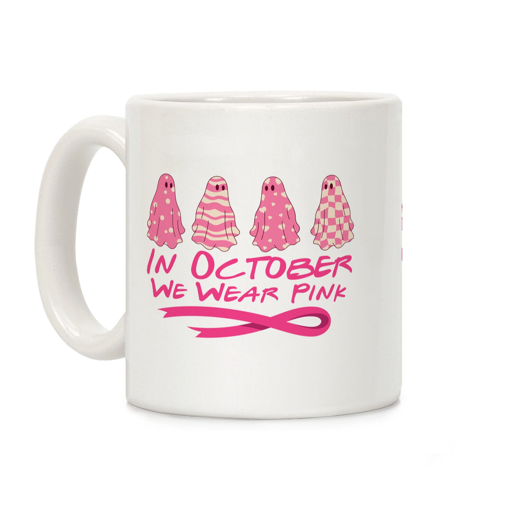 Ghost October Breast Cancer Awareness Coffee Mug