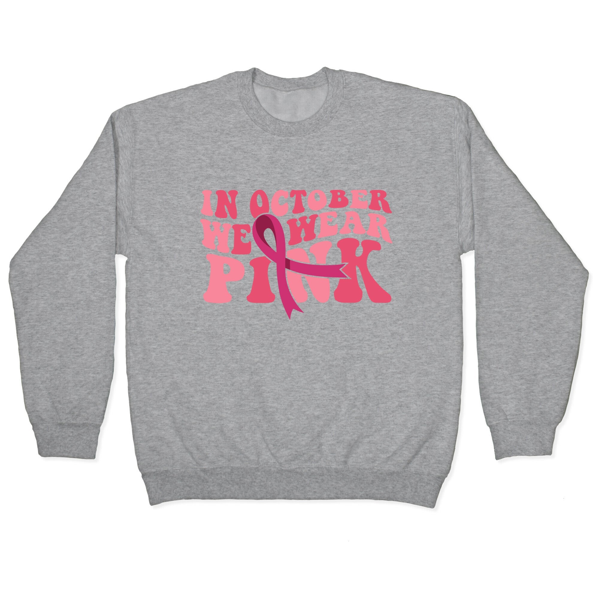 Pink Ribbon Breast Cancer Awareness Crewneck Sweatshirt