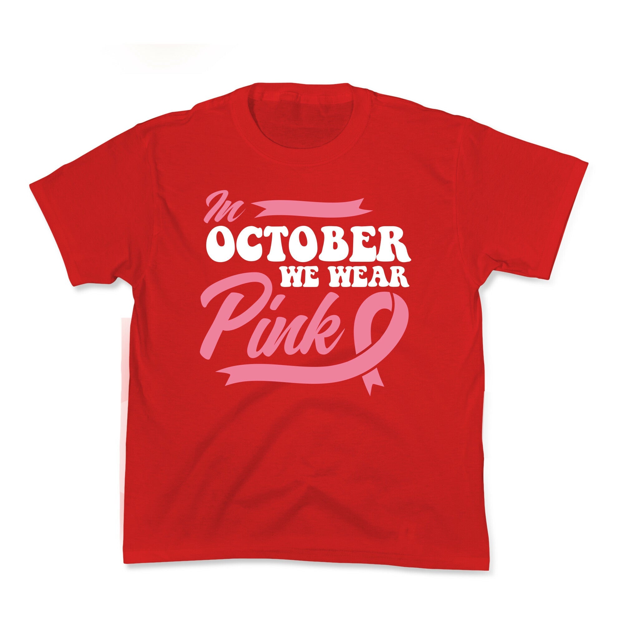October Pink Breast Cancer Awareness Kids Tee