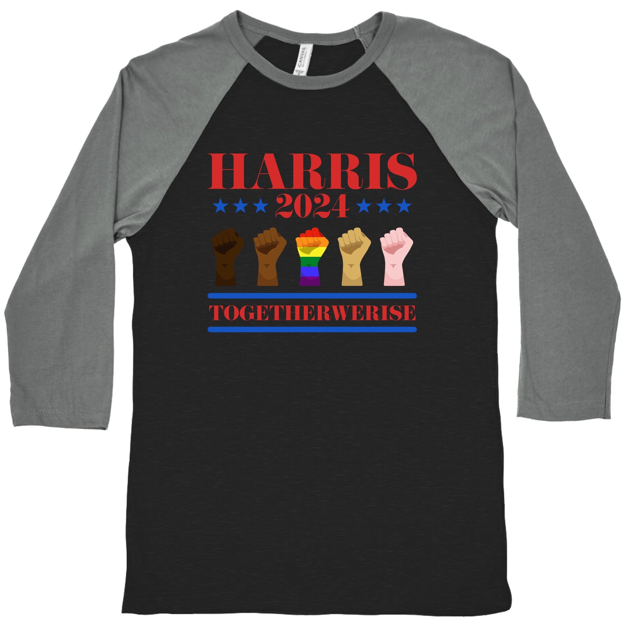 Together We Rise Harris 2024 Baseball Tee
