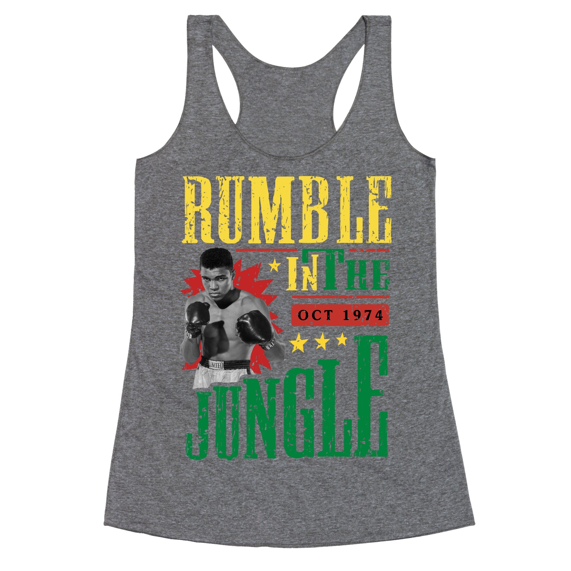Rumble in the Jungle Racerback Tank