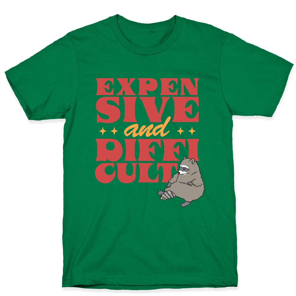 Raccoon Expensive and Difficult T-Shirt