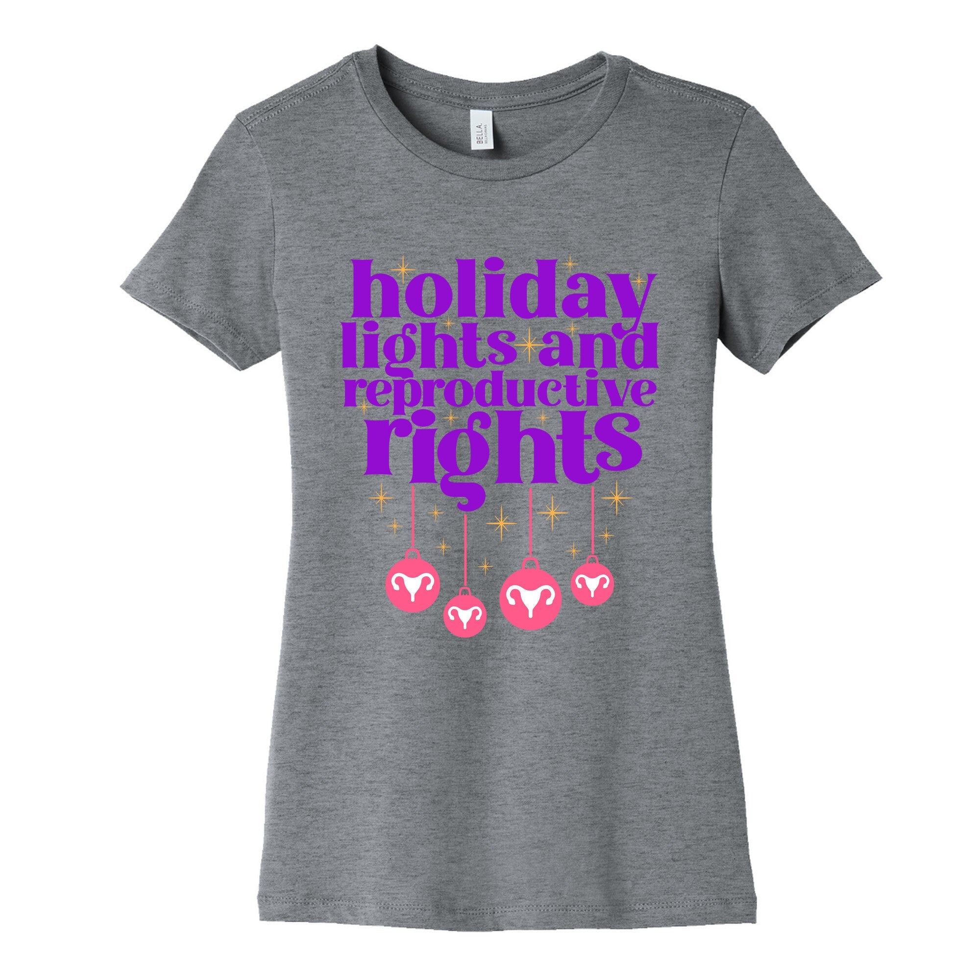 Holiday Lights & Reproductive Rights Womens Cotton Tee