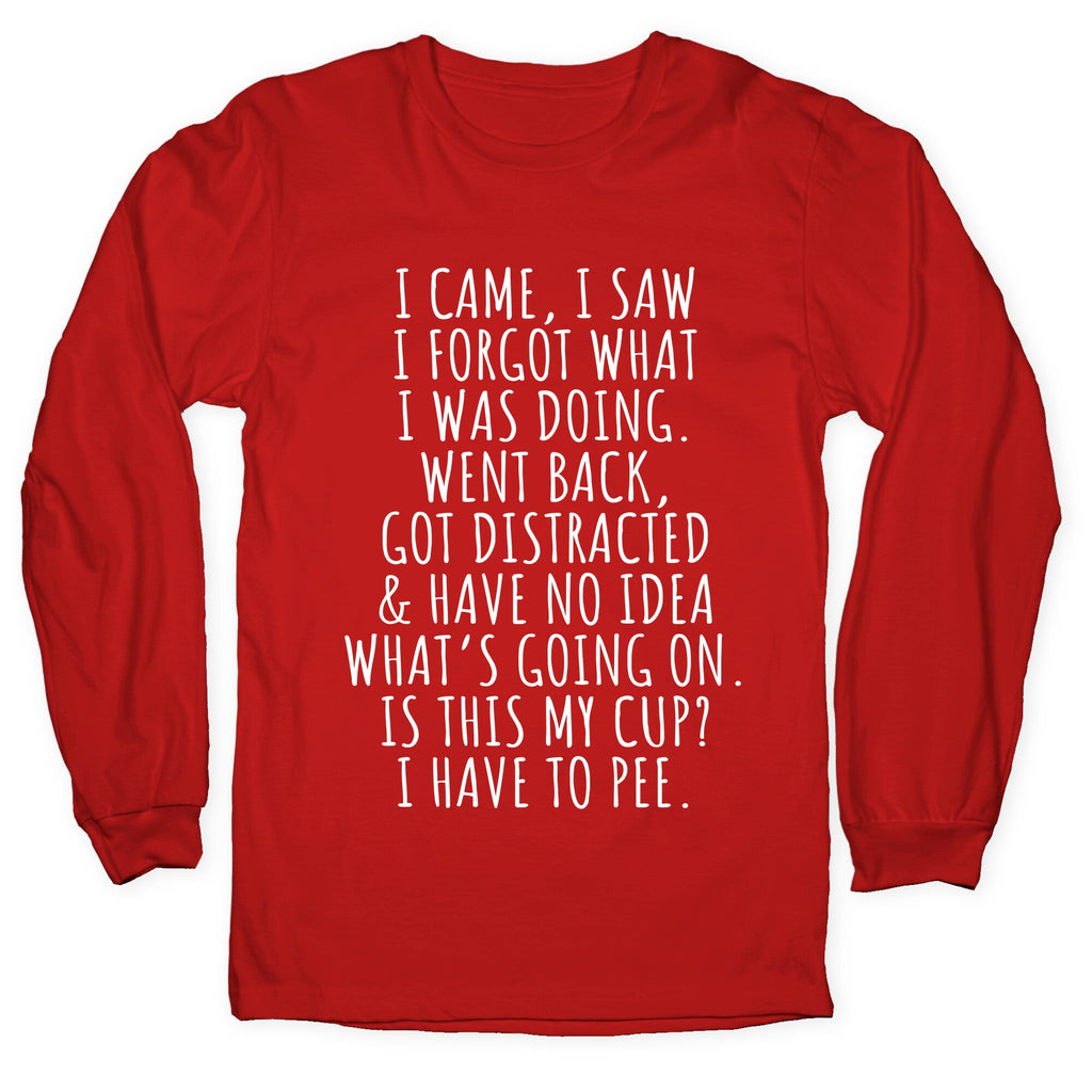 I Came I Saw I Forgot What I Was Doing Longsleeve Tee