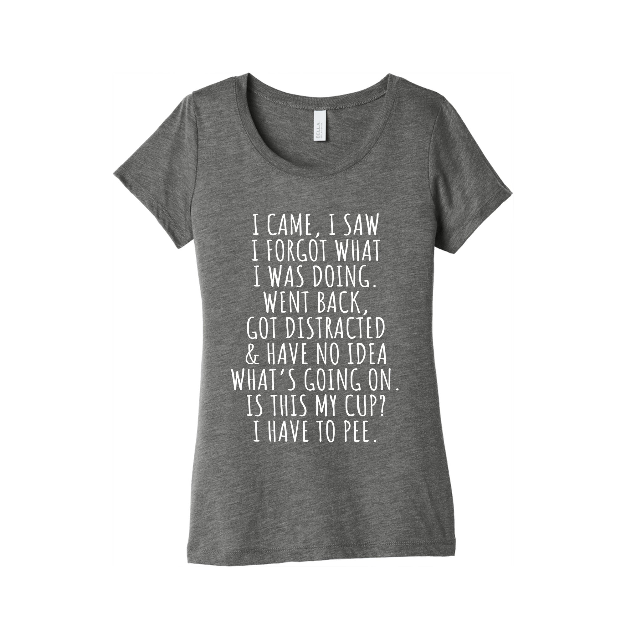 I Came I Saw I Forgot What I Was Doing Womens Triblend Tee