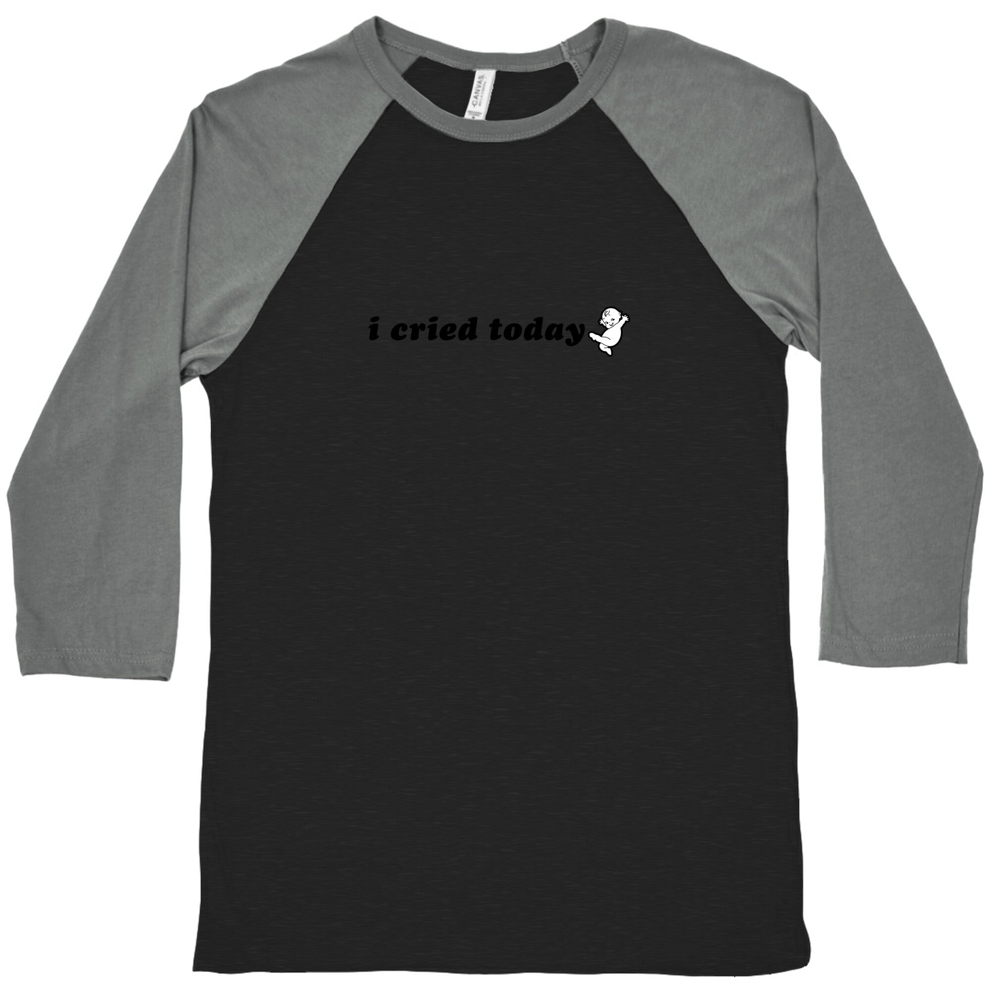 I Cried Today Baby Baseball Tee