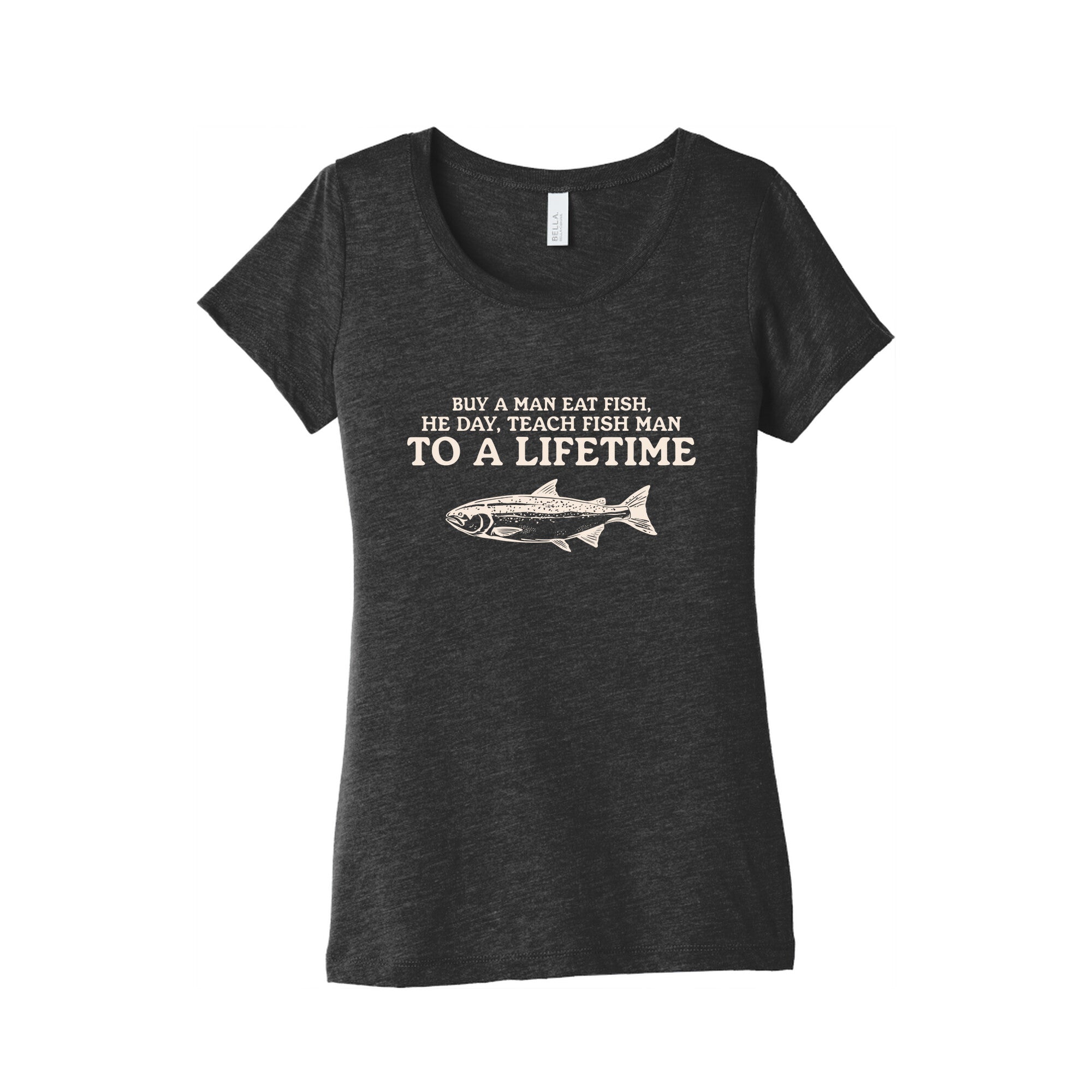 Buy A Man Eat Fish Womens Triblend Tee