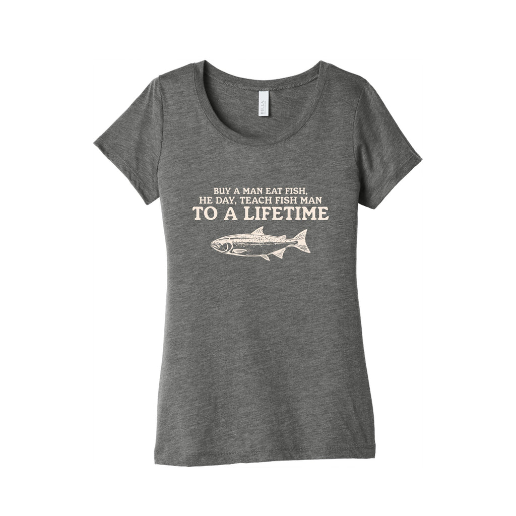 Buy A Man Eat Fish Womens Triblend Tee