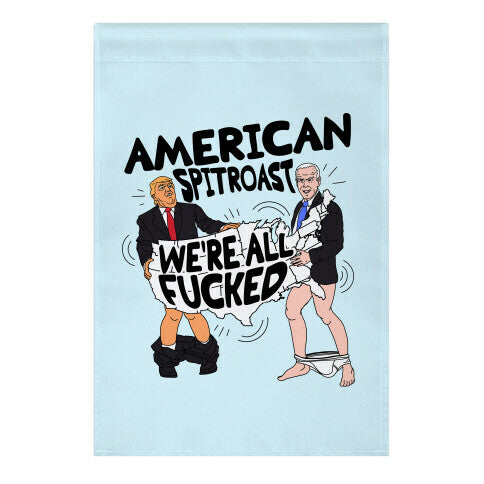 American Spit Roast Garden Flag