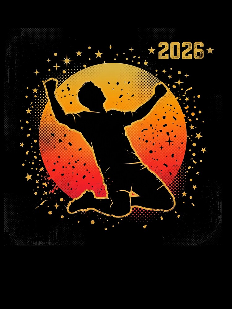 Goal Celebration Silhouette World Cup 2026 Football T-Shirt by Urban Edge Designs