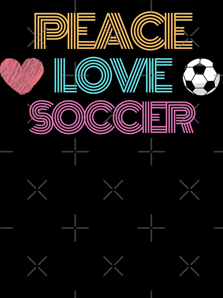 Peace Love Soccer (Retro Neon Lines) by ami.creations