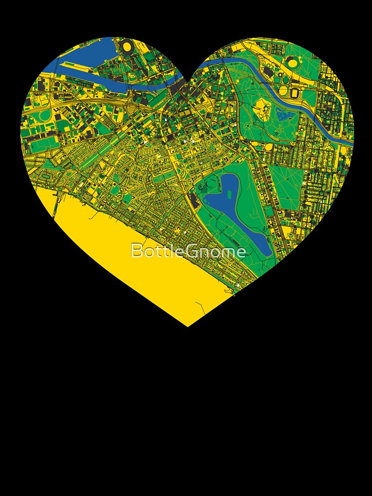 Melbourne Heart Map – Australian Football Inspired City Art by BottleGnome
