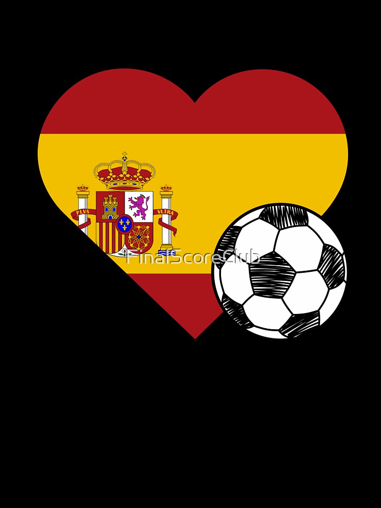 Spain Soccer Heart Design by FinalScoreClub