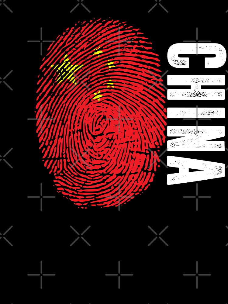 China Flag Fingerprint DNA Chinese by PartyShirts1