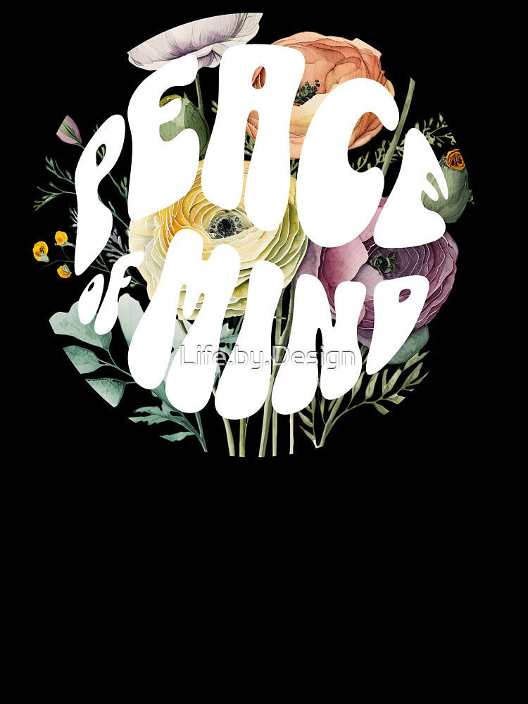 Unisex Peace Of Mind Printed Graphic Tee, Summer by Life.by.Design