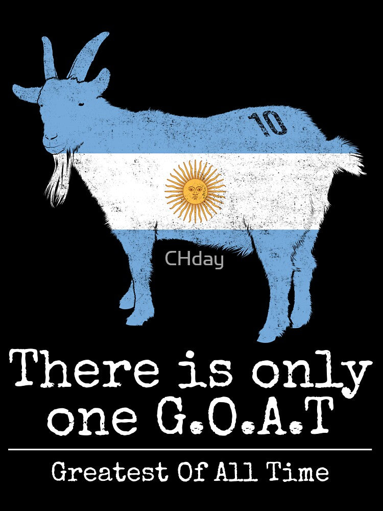 There is only one GOAT Greatest Of All Time Argentina Flag Vinatge by CHday