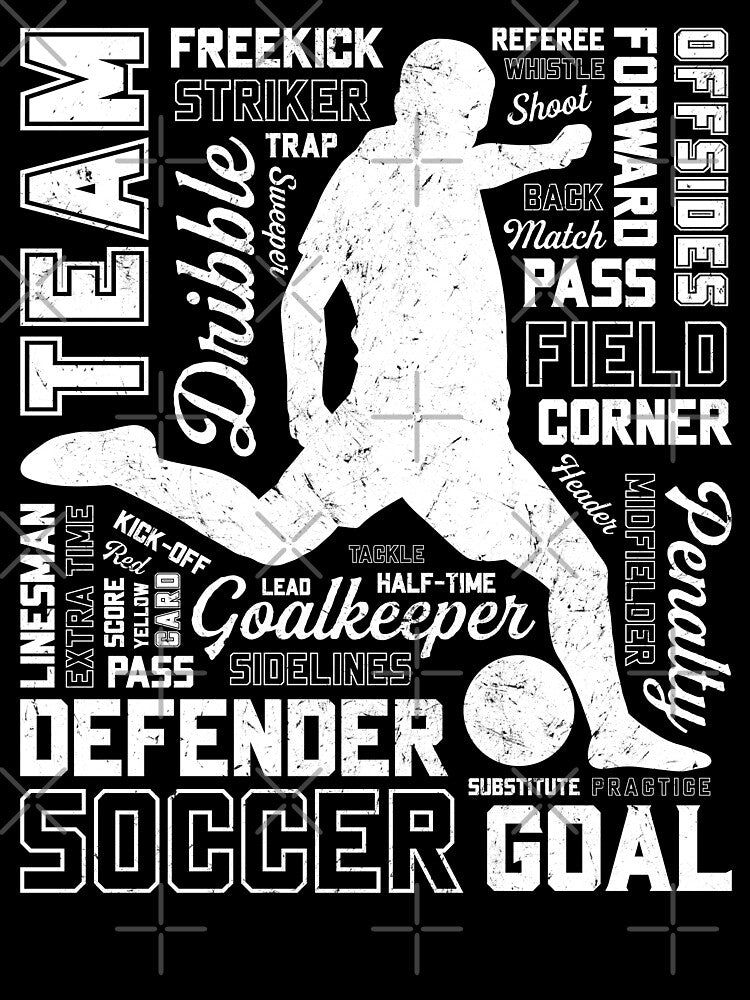 Soccer Typography Word Art Vocabulary Funny Soccer Player Coach by lanynx design