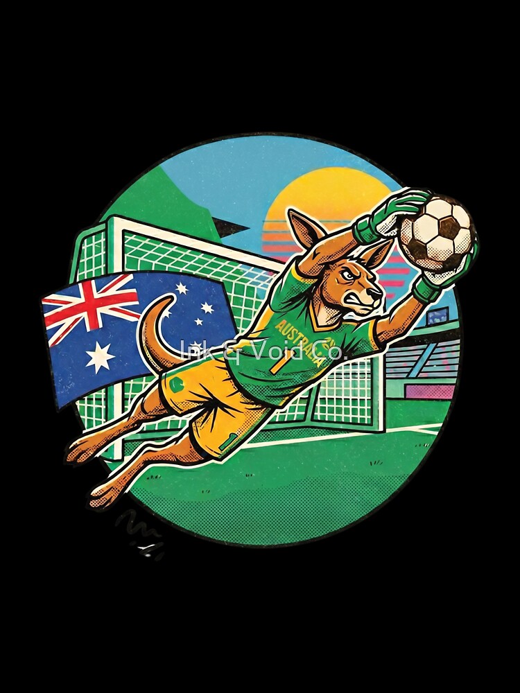 Retro 90s Kangroo Soccer Keeper by Ink & Void Co.