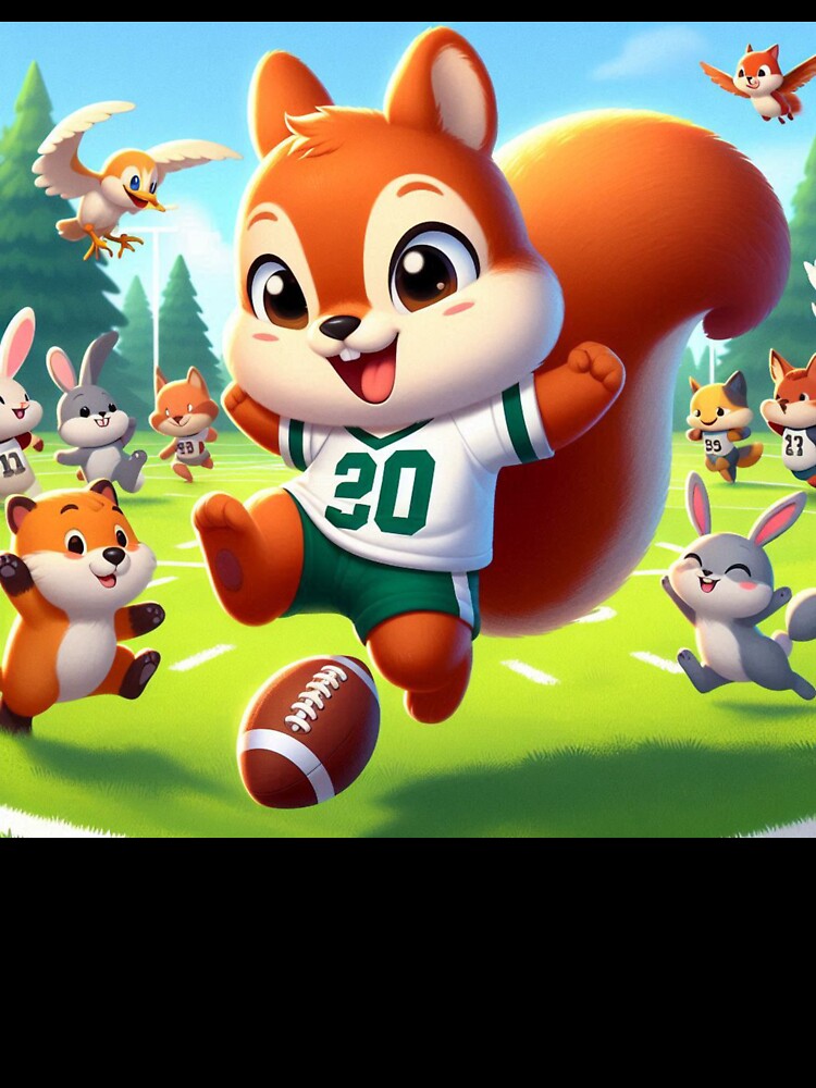 Kids Sports Animal Lover Gift,American football by E.D.CH designs.