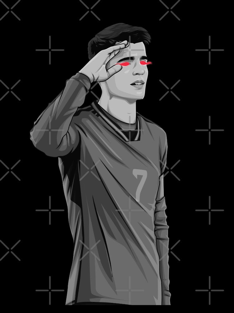 Alvaro Morata Black and White Version. by Aldduardo