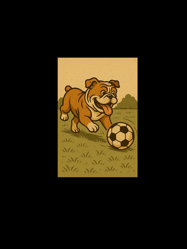Bulldog on the Ball by Hornace88studio
