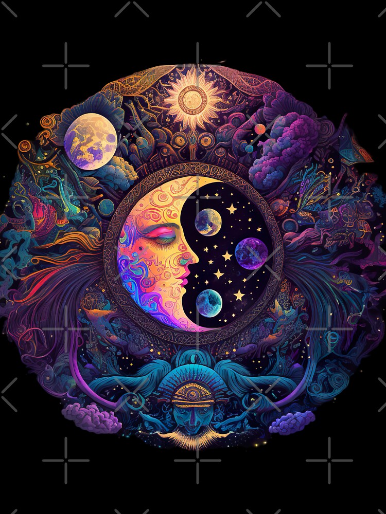 A cluster of different moons orbits around a strange universe by LLdreams