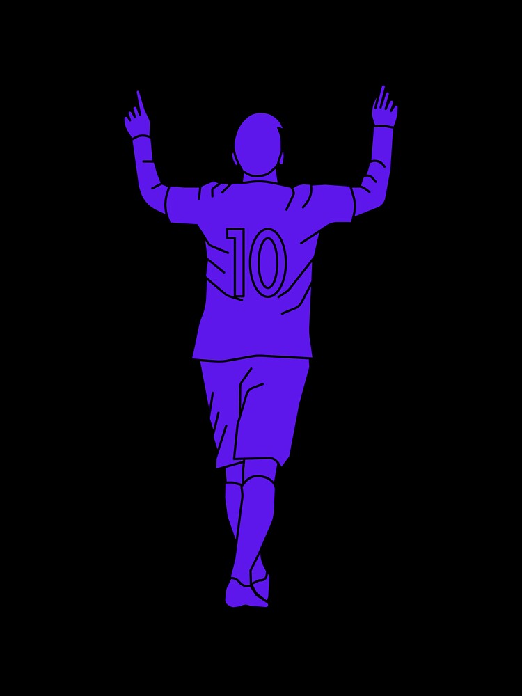 Blue Number 10 Celebrating | Player Celebration by Football Stickers World