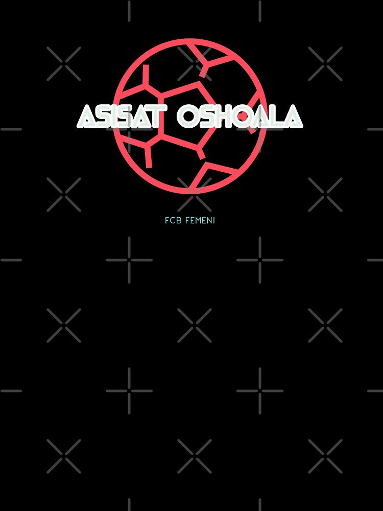 Asisat Oshoala -Fooball Typographic Fan Art Design by FCBarcelonaKQ