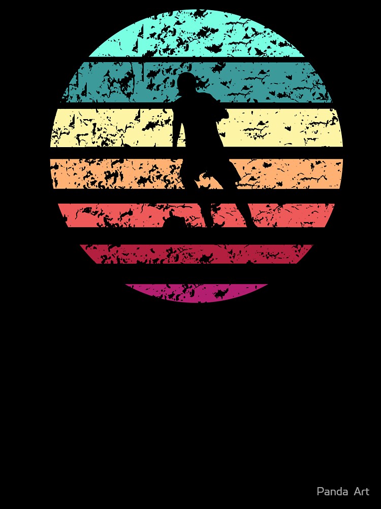 soccer side pass kick boy vintage summer retro football by Panda  Art