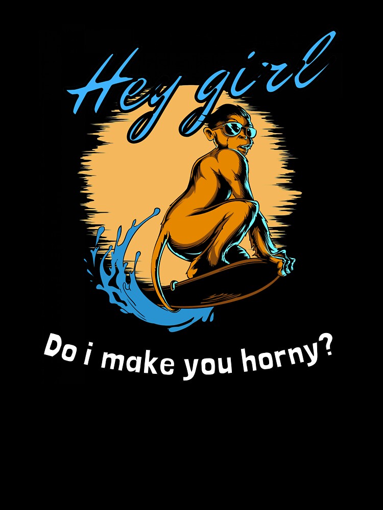 Funny Do I make you Horny? Little Devil Monkey, Bad Kitty T-Shirts Design by tengamerx
