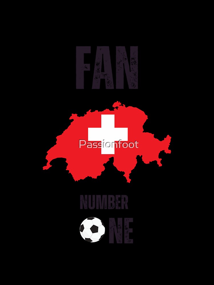 Ch Suisse football fan number one t-shirt inspired by the Switzerland team by Passionfoot
