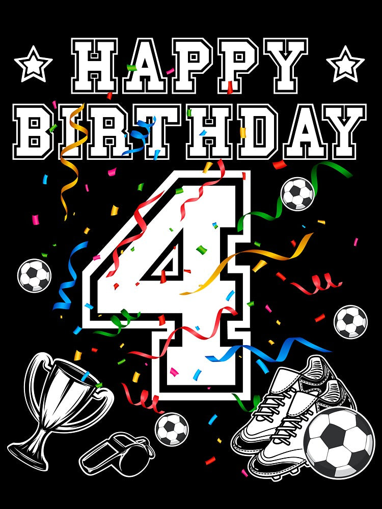 Soccer Birthday 4 Years Soccer jersey Soccer ball by Shirt-Designs