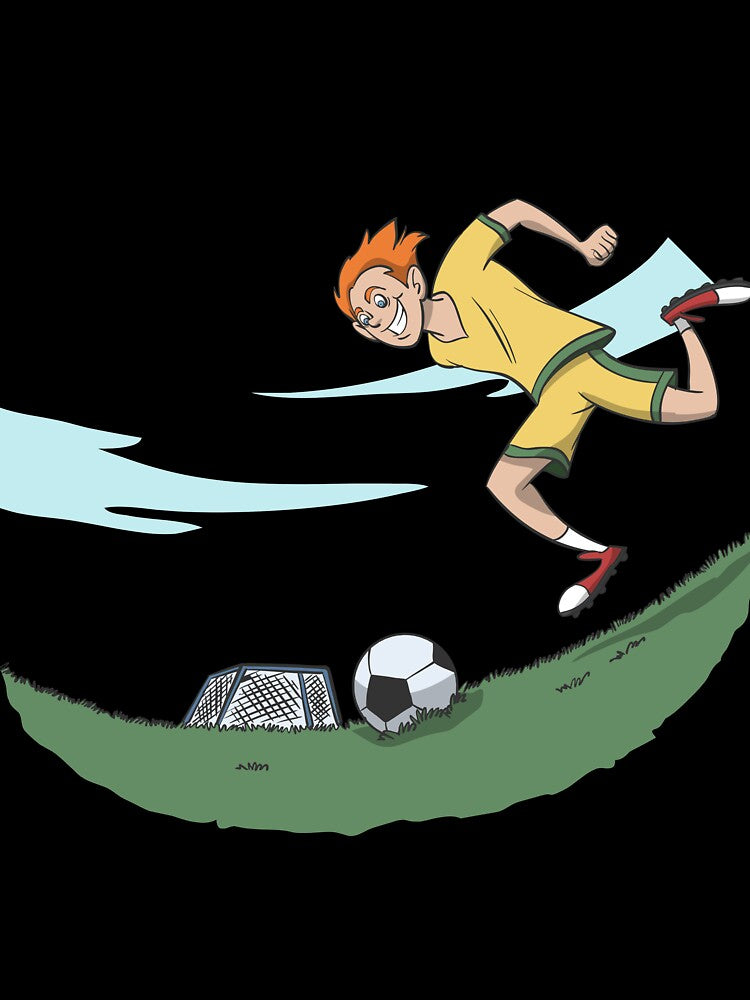 Soccer on green grass with goal by Monkey Ful