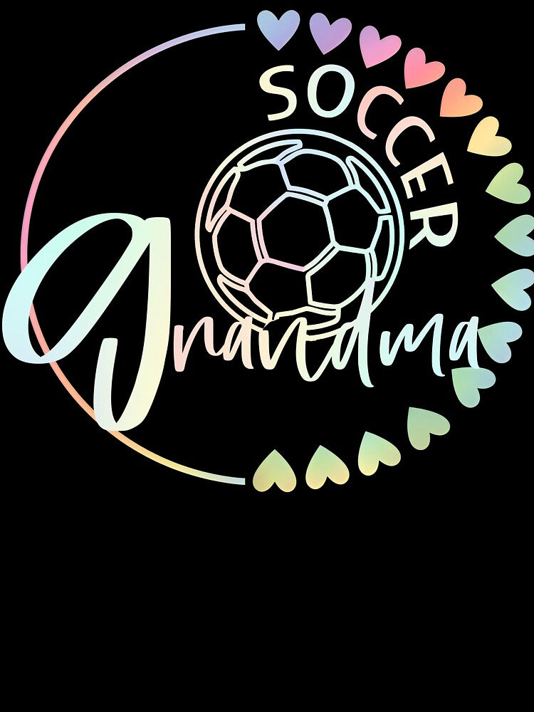 Pastel Rainbow Soccer Grandma Tee by LarryMBrown