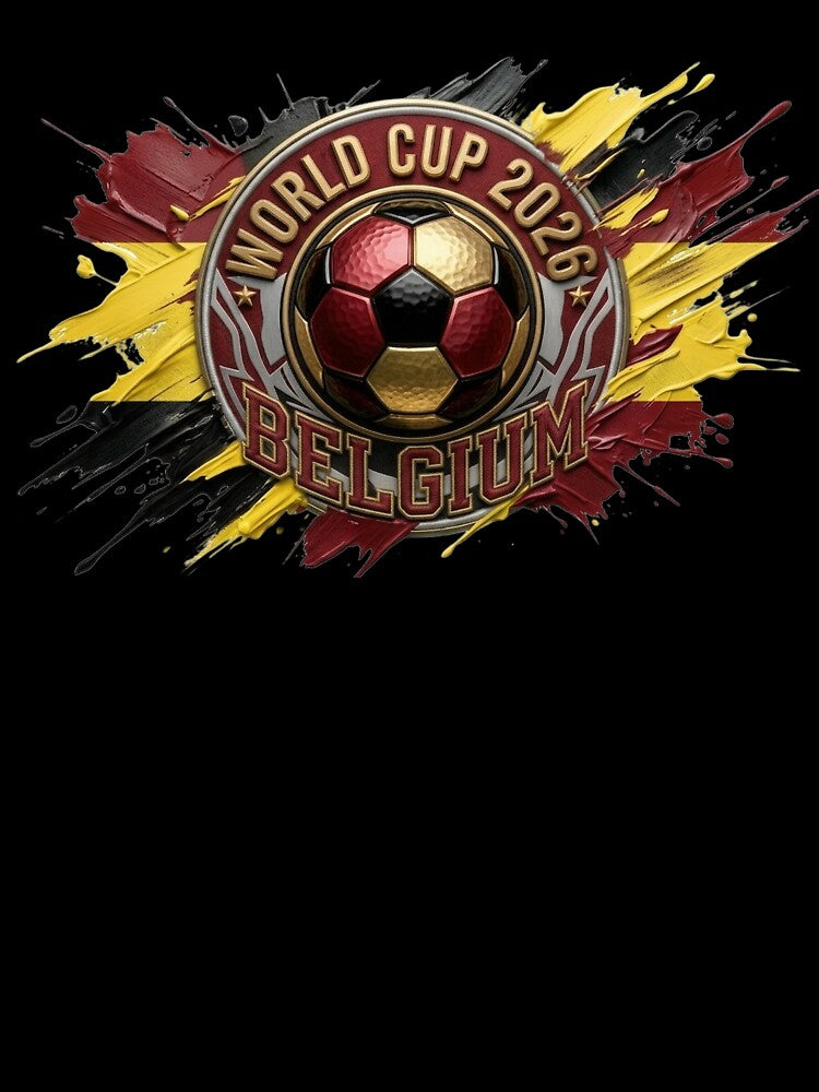 World Cup 2026 Belgium Soccer Ball Paint Splash by DigitalArtGhost