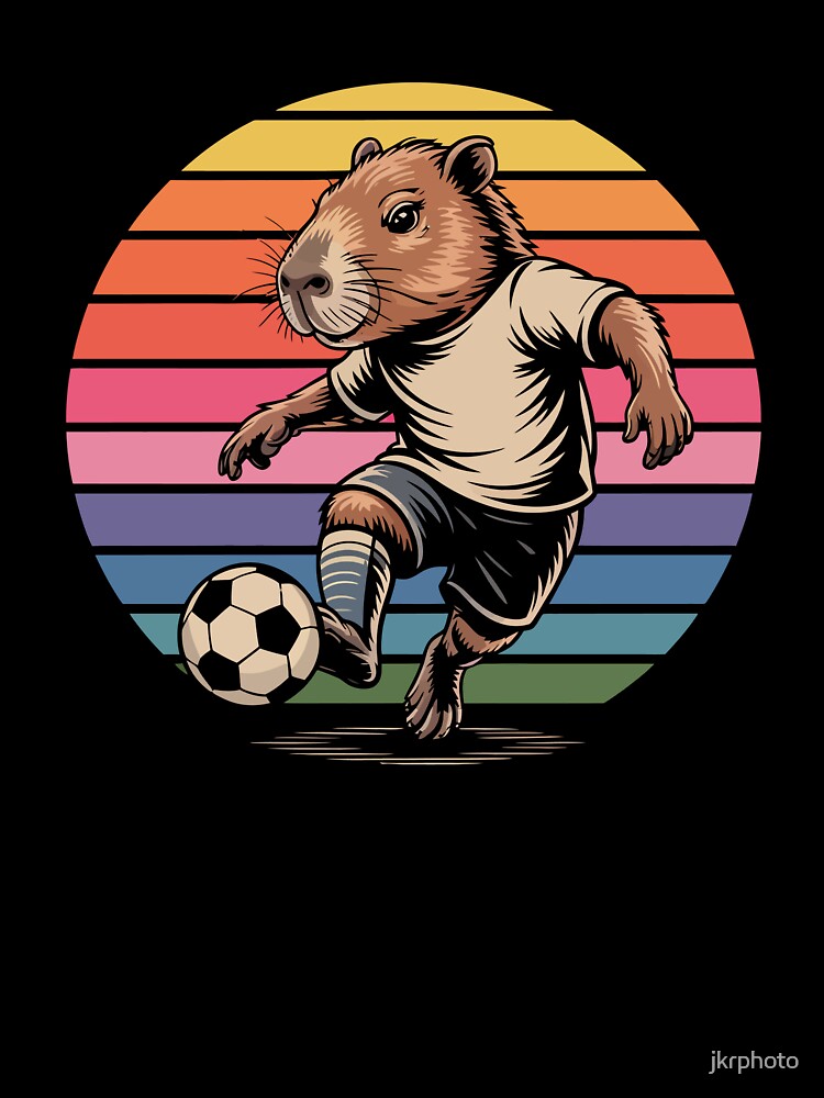 Capybara Playing Soccer by jkrphoto