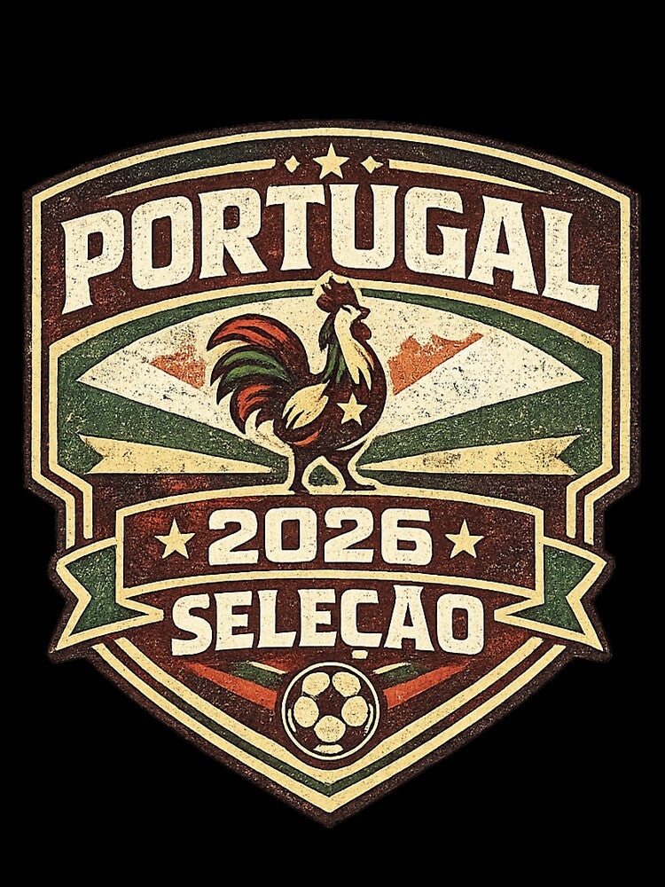 Portugal Seleção 2026 Retro Vintage Football Fan T-Shirt by ArthUpscale