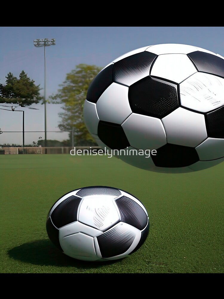 Sports Dual Soccer Balls on Soccer Field by deniselynnimage