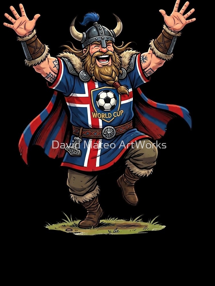 Viking Soccer Fan Celebrating — Funny World Cup 2026 by David Mateo ArtWorks