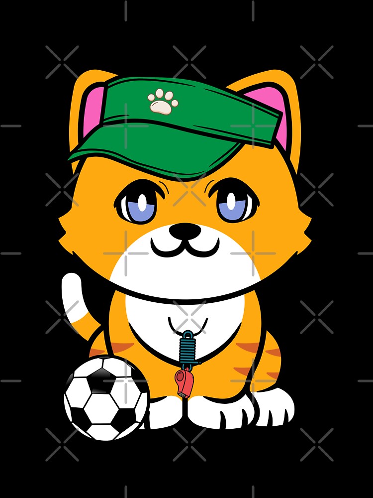 Soccer Player Orange Cat by Pet Station