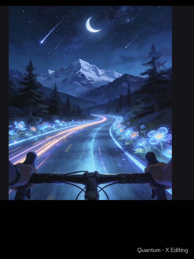 moon lit ride on the bike by quantum X