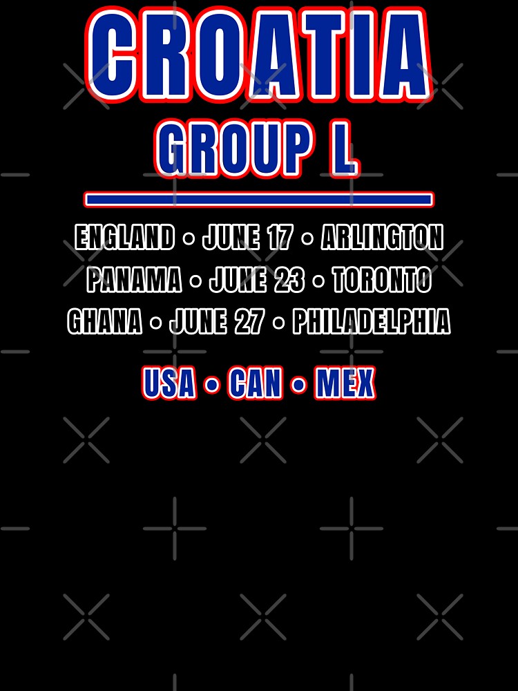 Croatia Football Fixtures T-Shirt – Group L Schedule Shirt by The Hairy Melon