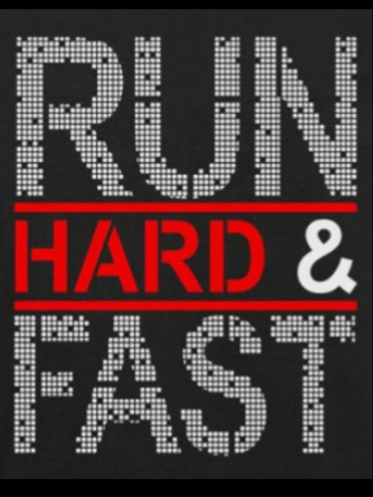 Run Hard And Fast Printed T-Shirt by storeInsight