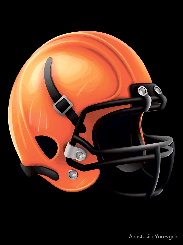 Orange Footbal Helmet: Make Football Great Again by Anastasiia Yurevych