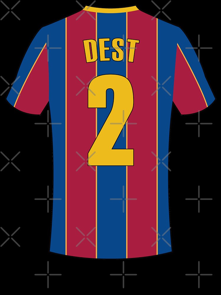 Sergino dest Barcelona football jersey number by Justtrendytees