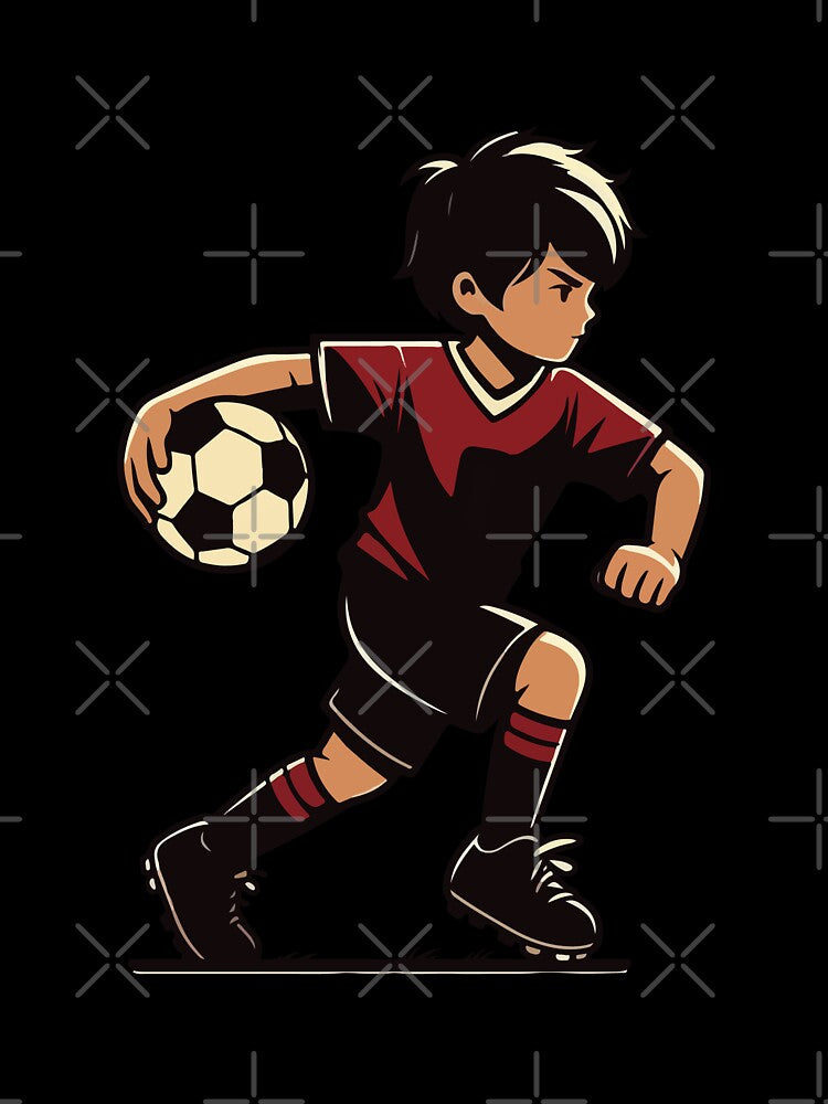 cartoon boy playing football by Colorful Dreams