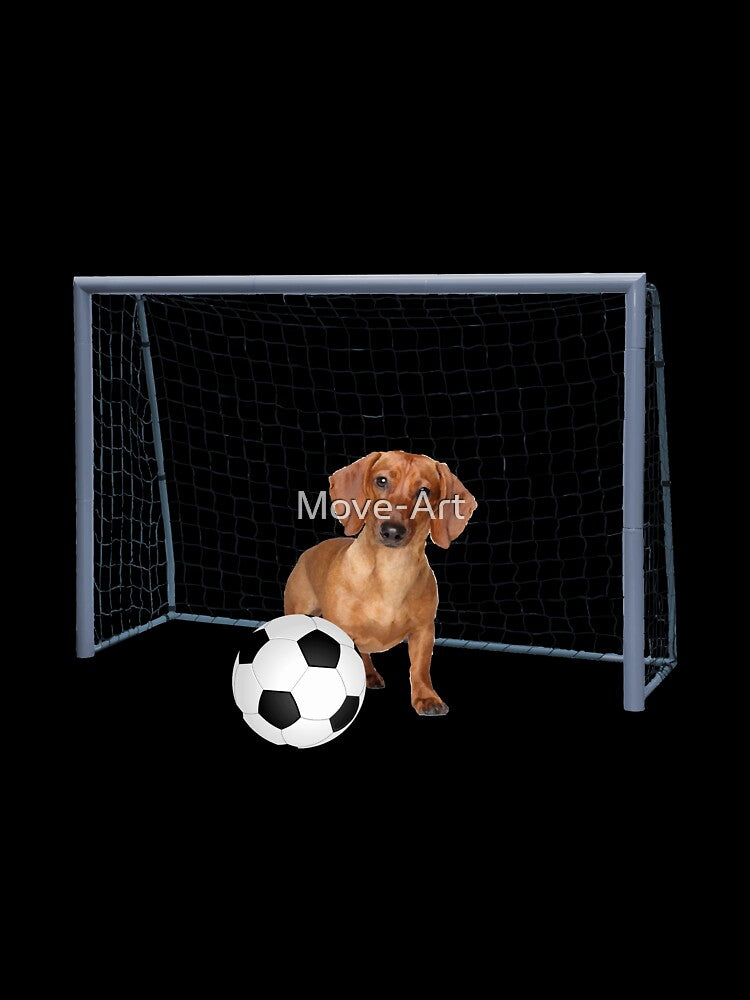 Dachshund dog - Football soccer goal by Move-Art