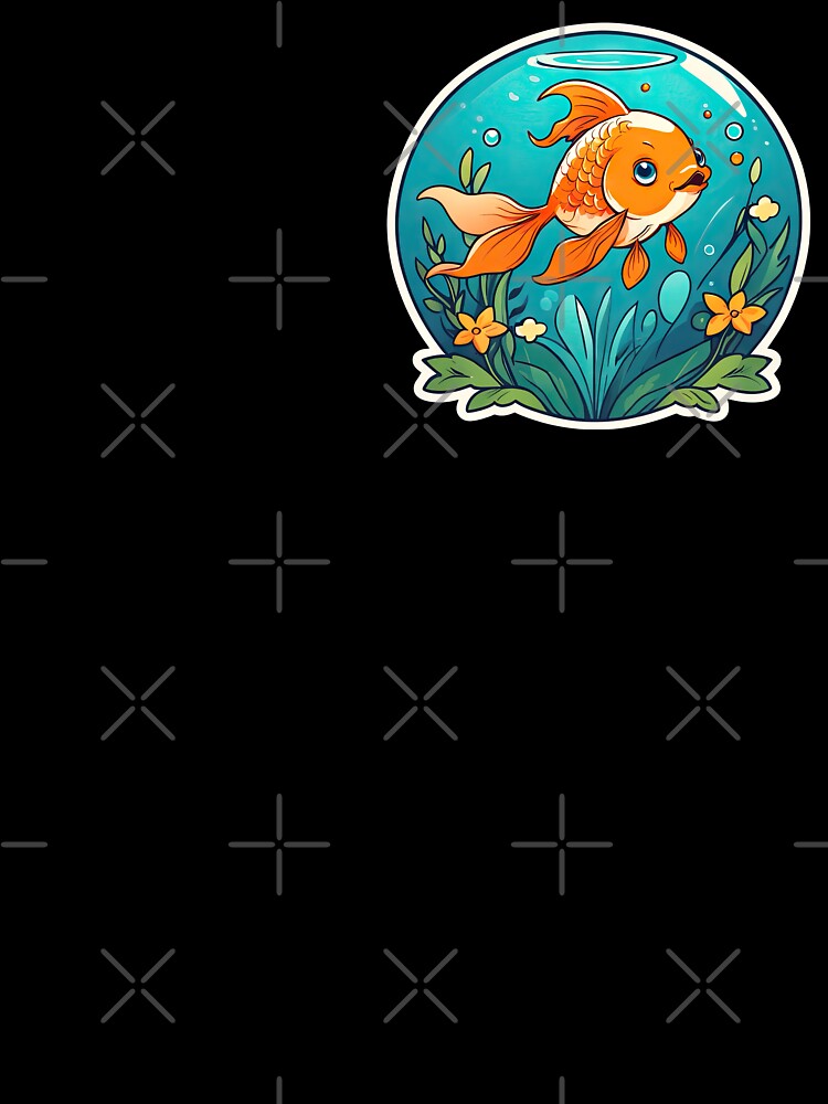 Goldfish and Flowers in Aquarium by Bilisik